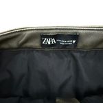 ZARA Faux Leather Mini Skirt Brown size Medium Photo 2