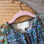 Carolina K bella ruffled blouse hemp cotton blend women’s size XS‎ Green Photo 3