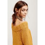 Free People Desert Sun Golden Yellow Beachy Slouch Chunky Sweater Large Photo 11