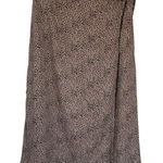 NWT Micro Animal Print patterned Wrap Midi Skirt Size‎ S Tan Photo 0