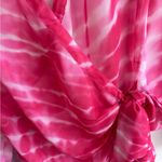 H:ours  Jaqi Wrap Mini Dress Size XS Pink Fuchsia Tie Dye Revolve Photo 3