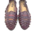 Coasters Women Huarache Sandals 9.5 Leather Woven‎ Flats Purple Made In Brazil Photo 1