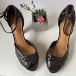 Gianni Bini Jasmine Peep Toe Platform Heels Womens Shoes Size 9.5M Brown Strap Photo 3