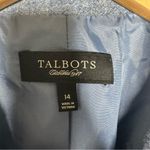 Talbots  Blue Wool Herringbone Skirt Suit Blazer & Skirt Set Size 14 Photo 3