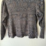 st. john's bay  Shirt Vtg M Paisley Floral Long Sleeve Button Up Top Boho‎ Grunge Photo 2