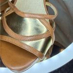 Michael Kors  Jaida Gold and Brown Leather Strappy Heels size 9.5 new Photo 10