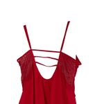 INC Red Lace Trim Robe & Chemise Set L Womens Intimates Sleepwear Polyester/Span Size L Photo 10
