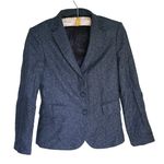 United Colors Of Benetton Benetton Womens Academia Wool Blazer Jacket Small Gray Preppy Career Workwear Photo 1