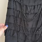 jaloux Black Tiered Ruffle Beaded Flapper Dress, Size Small, NWT Photo 7