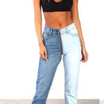 Revice Denim REVICE Two-Tone Yin / Yang Denim Zip up Straight Leg Jeans Photo 0