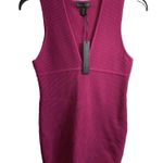 House of Harlow 1960 Dress Ribbed Knit Sweater Dress Magenta Size M Photo 3