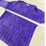 Seven7  Pullover Sweater Women's Small Purple Knit Plush Chenille Long Sleeve Photo 5