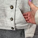 Hi Line Jacket Womens XS Gray Wool Blend Asymmetrical Button Utility Moto Cozy Photo 4