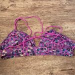 None Purple Floral Strappy Back Bralettte Photo 1