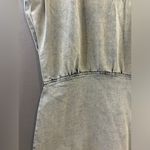Entro  acid wash stretchy denim dress size large Photo 3