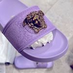 Versace Medusa Slide Sandals in Purple, Size EU36 New in Box Photo 5