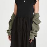 Nation Ltd Sissy Ruffled Black Dress Tiered Midi Sundress size Small Photo 0