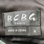 BCBG Paris Silk Halter Empire Waist Tie Back Blue Zebra Print Dress Size 4 Photo 5