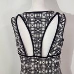 Boohoo  Black and White Graphic Print Bodycon Dress Size 10 Sexy Fitted Dress Photo 5