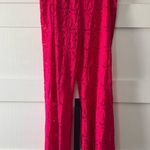Free People Bright Pink Wide Leg Lace Pants Photo 0