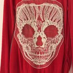 Long sleeve red skull shirt Size L Photo 1