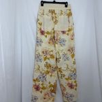 House of Harlow 1960 Floral Linen Blend Wide Leg Drawstring Pants Size S NWOT Photo 3