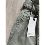 ZARA  Basic Green Baggy Paper Bag Pleated Bow-Tie Leg Cotton Pants Women Sz4/W28 Photo 3