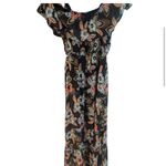 Loft Floral Off-Shoulder Maxi Dress Babydoll Butterfly Y2K Milkmaid Romantic XS Photo 11