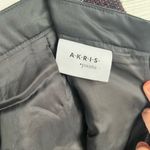 Akris Punto Tweed Wool Blend Pencil Skirt Pink Black Satin Trim Size 6 Photo 7