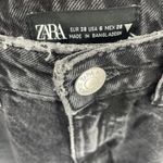 ZARA  Acid Wash Black Jeans Pants Size 6 100% Ecologically Grown Cotton Photo 4