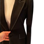 Anne Klein Black Vintage 1970s 100% Wool Women’s Blazer with Peak Lapels Size 4 Photo 2