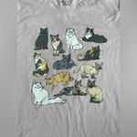 Mighty fine  light pink cat lover short sleeve tshirt, pullover, cotton blend; L Photo 1