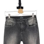 Driftwood  Jackie Embroidered Skinny Jeans‎ in Dark Grey Washed Black Size 26 Photo 3