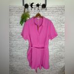Lime n Chili NWT  OTT Barbie Pink Ruffle Button Down Romper Photo 1