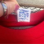 Jerzees Vintage Red Ugly Christmas Art Deco Christmas tree sweatshirt size Large Photo 5