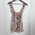 Victoria's Secret Victoria’s Secret Floral babydoll Ruffle Cami Lingerie sheer smocked fairy S Photo 1