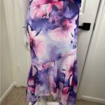 Jardin Vue Floral Strapless Maxi Dress Size Small. B21 Purple Photo 4