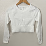 Aerie New NWT  offline white crop long sleeve athletic top S Photo 0