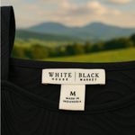 White House | Black Market Black Textured Sleeveless Dress Photo 3
