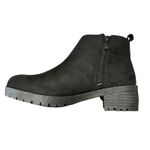 Pretty Little Thing Black Microfiber Ankle Boots New Size 6 Casual Moto Grunge Photo 4