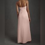 BHLDN  Ruby twist halter satin maxi gown dress blush pale pink Photo 5