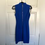 Calvin Klein Cobalt Blue Ruffled-Collar Scuba Sheath Dress Size 6P Photo 5
