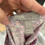 ASOS  Purple Ditzy Floral Long Sleeve Tie Back Dress 4 Photo 1