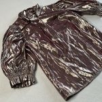 ABS Allen Schwartz ALLEN SCHWARTZ Mathilda Bow Front Metallic Blouse Photo 3