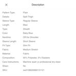 SheIn Bridesmaids Dress L Blue Belle Off Shoulder Slit Thigh Gown MOH OC4A Photo 11