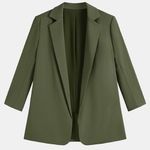 Cupshe x JoJo Olive Green Longline Blazer Photo 0