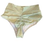 Montce Swim High Rise Bottom Gingham White Green Medium‎ Photo 1