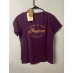 New Indian Motorcycle Women's Tie Front Glitter T Photo 2