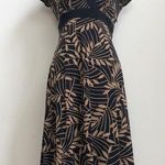 Dressbarn Empire Waist Dark Cottagecore Coquette Tie Faux Wrap Top Midi Dress 10 Black Photo 0