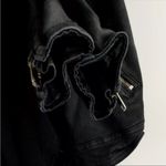 Free People Drape Front Coated Motorcycle Biker Jacket Black Women’s size 4 Photo 10